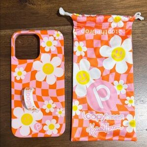 Loopy Case Pink and Orange Floral iPhone 14 Pro Max Case